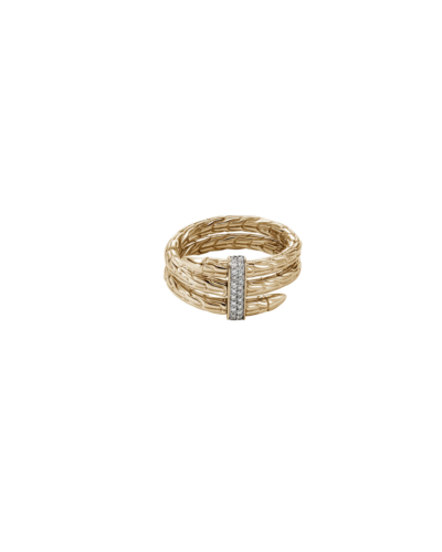 SpearSpear Ring, Gold, Diamonds, Wide Size 8