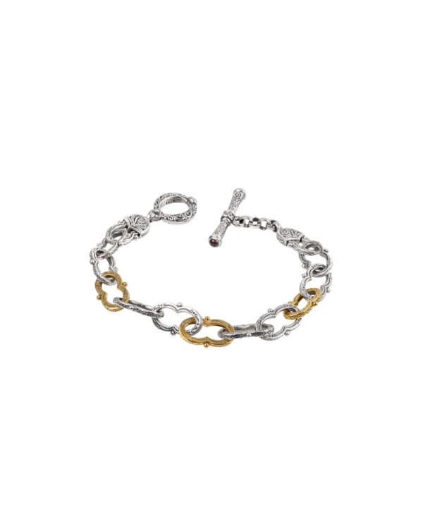 Kleos Silver Link Bracelet, Size 9