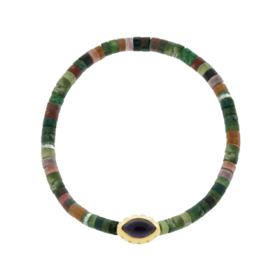 Luis Morais Amethyst Eye of the Idol Agate Bead BraceletAmethyst Eye of the Idol Agate Bead Bracelet. Size 7.5
