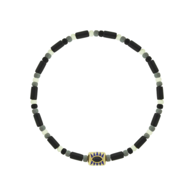 SEE ALL Blue Sapphire Ingot on Beaded Bracelet