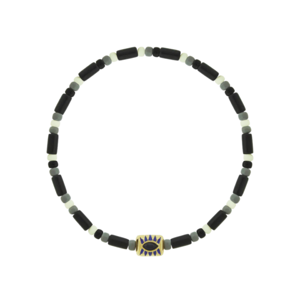 SEE ALL Blue Sapphire Ingot on Beaded Bracelet