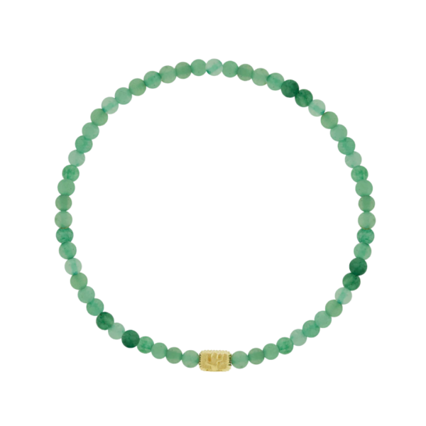 Small Ingot with Symbol on Gemstone Bead Bracelet
