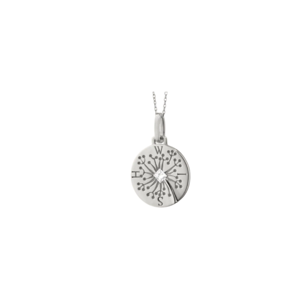 "Wish" Dandelion Sterling Silver Intaglio Charm