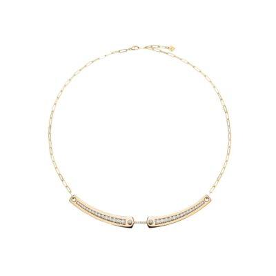 Tuxedo Mood Necklace in Yellow Gold