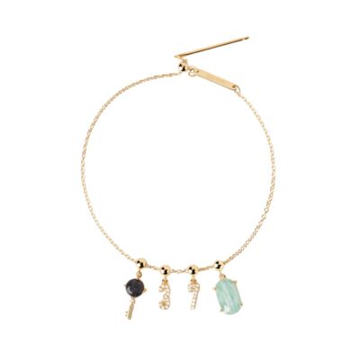 PDPAOLA sterling silver chain bracelet with gold plating