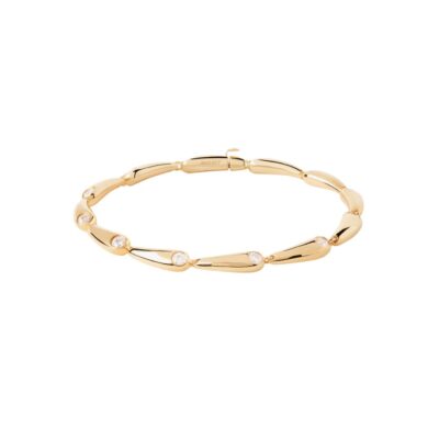 PDPAOLA's Yellow Gold Plated Sterling Silver Carmelle Bracelet with Zirconia