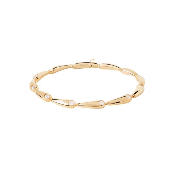 PDPAOLA's Yellow Gold Plated Sterling Silver Carmelle Bracelet with Zirconia