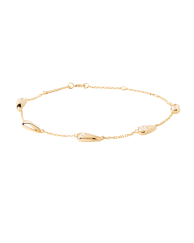 PDPAOLA's Yellow Gold Plated Sterling Silver Becca Bracelet with Zirconia