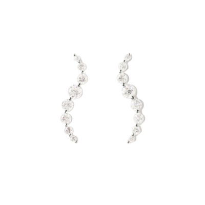 Diamonds and white gold Venus stud earrings