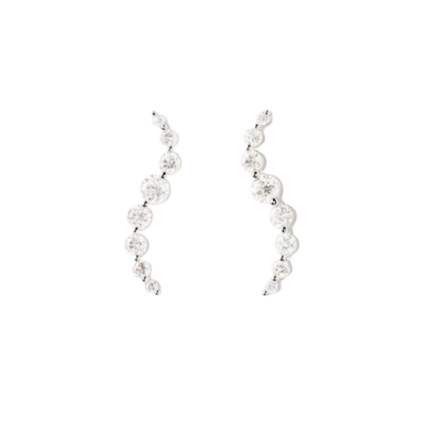Diamonds and white gold Venus stud earrings