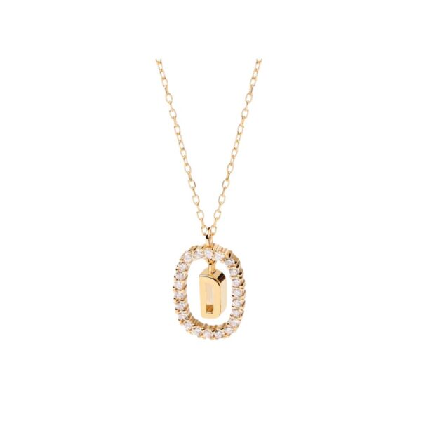 Diamonds and Gold Letter D Necklace