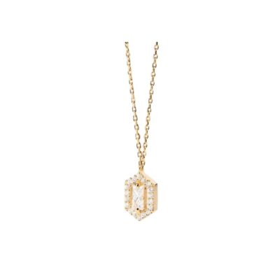 Diamond and Gold Sentiment Necklace