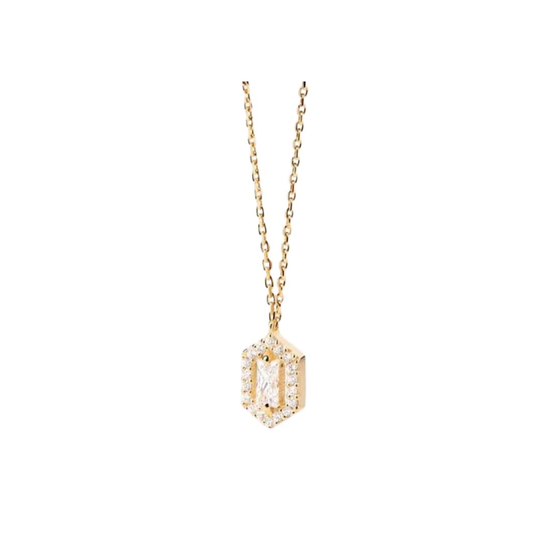 Diamond and Gold Sentiment Necklace