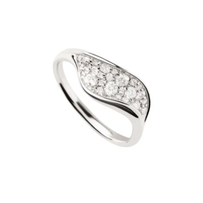 Diamonds and white gold Violet ring, Size 7