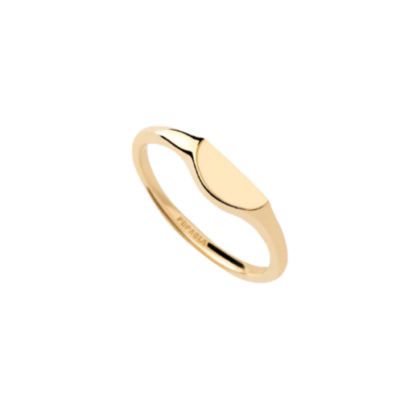 Half Circle mini stamp ring, Size 7.5