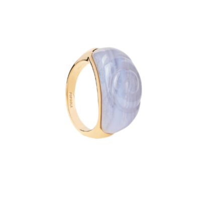Blue lace agate Shell ring, Size 6