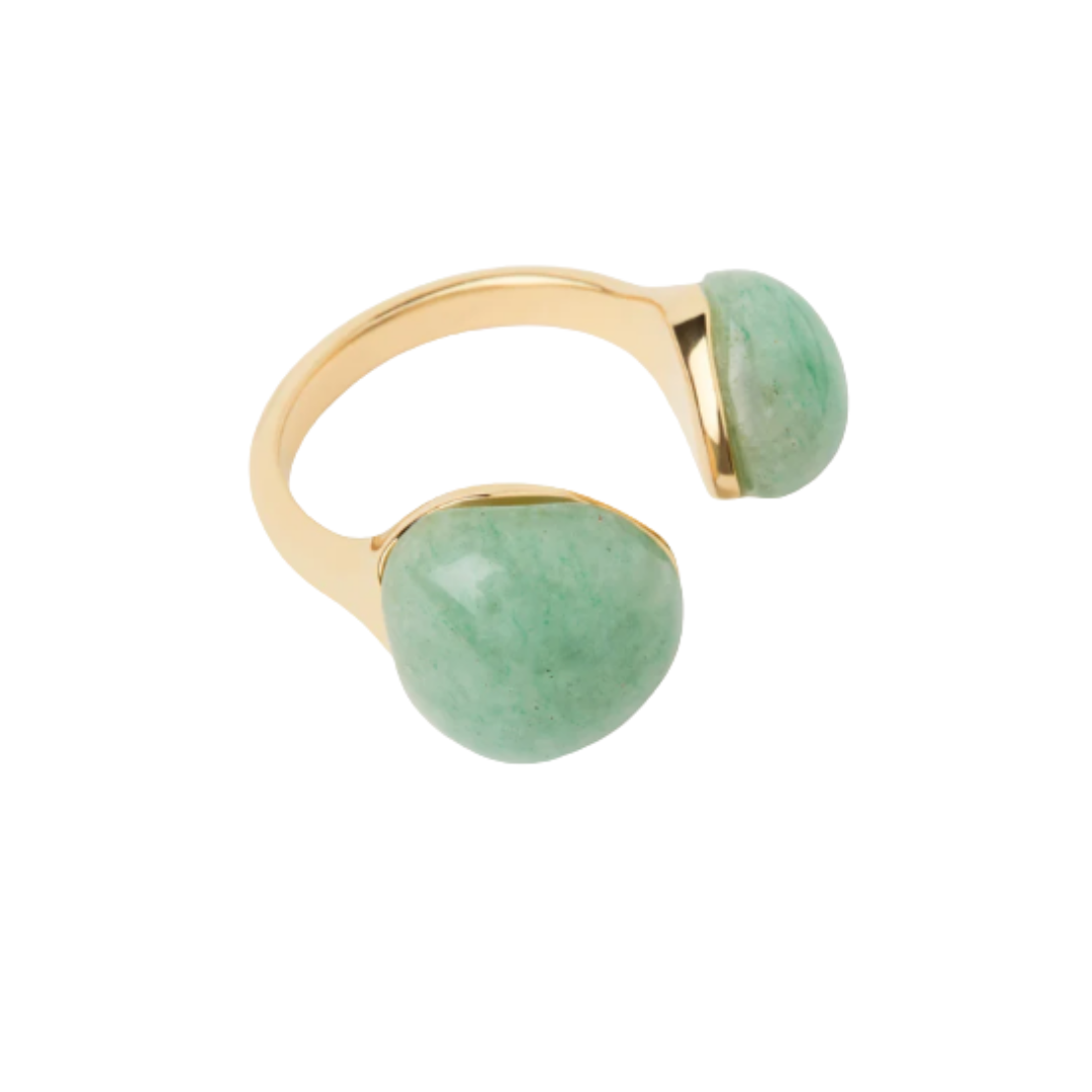 Green aventurine Gravity ring