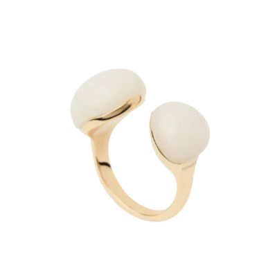Quartz Gravity ring, Size 6