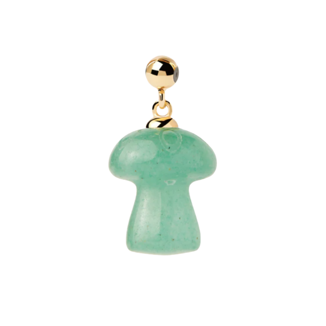 Green Aventurine Mushroom Charm
