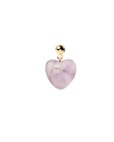 Amethyst Heart Charm