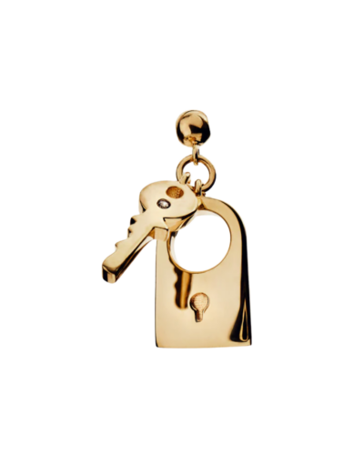 Padlock and key charm