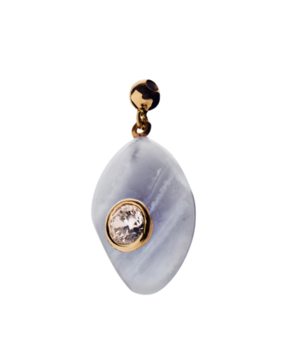 Serenity Blue agate charm