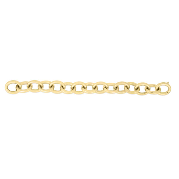 18K YELLOW BOLD ROUND ROLO LINK BRACELET
