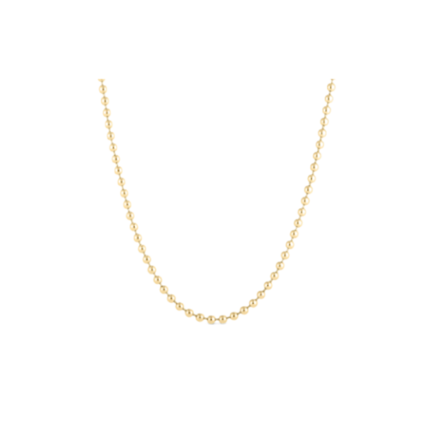 Classic Yellow Gold Ball Chain Length 18""