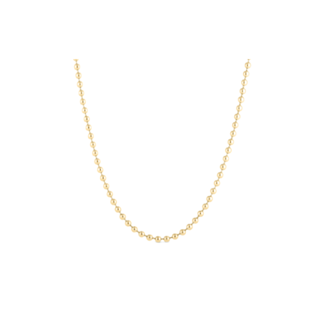Classic Yellow Gold Ball Chain Length 18""