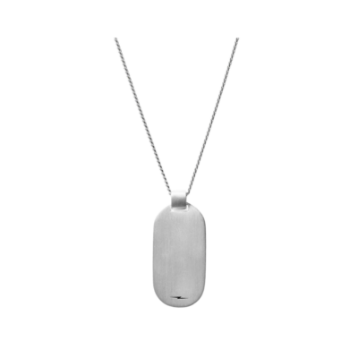 Tag Curb Chain Necklace