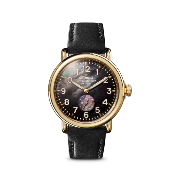 Runwell 41mm Mother of Pearl Black Dial Quartz Watch