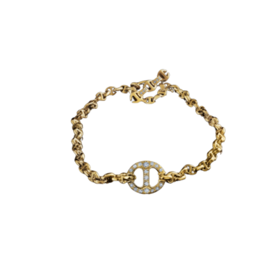 SINGLE STATION MMV W/5MM OPEN-LINK  BRACELET WITH DIAMONDS