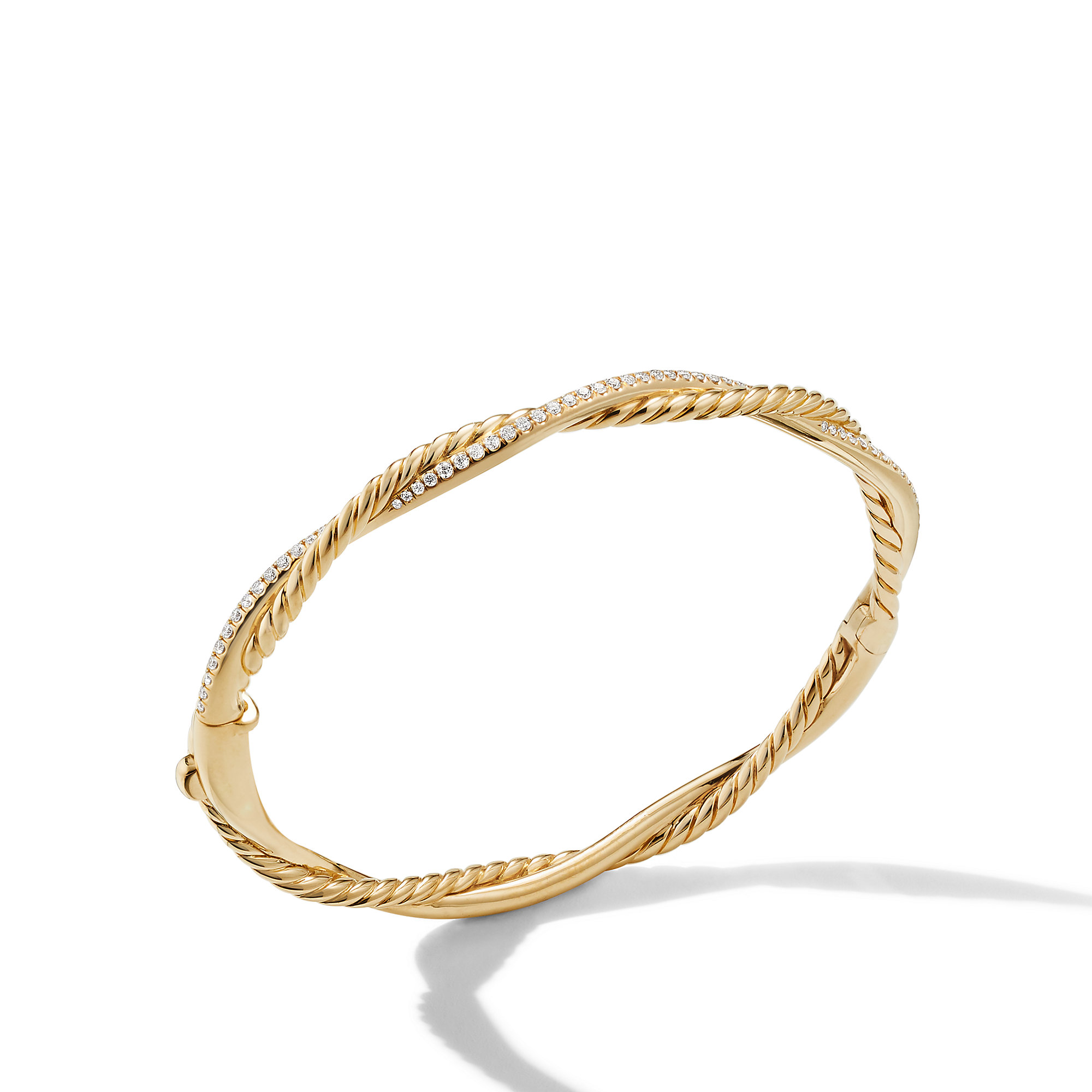 Petite Infinity Bracelet in 18K Yellow Gold with Diamonds, 4.4mm