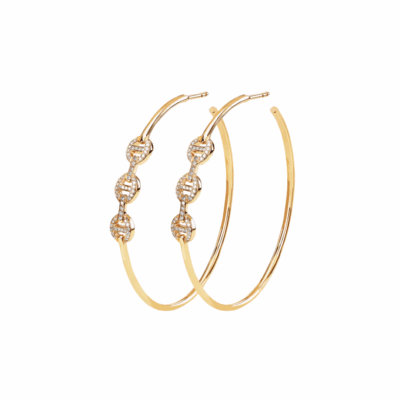 Hoops with Diamonds