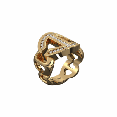 Verloop with Diamonds Ring, Size 7.5