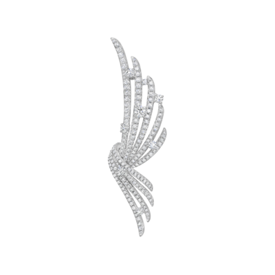 Vela French Cut Pavé Convertible Brooch