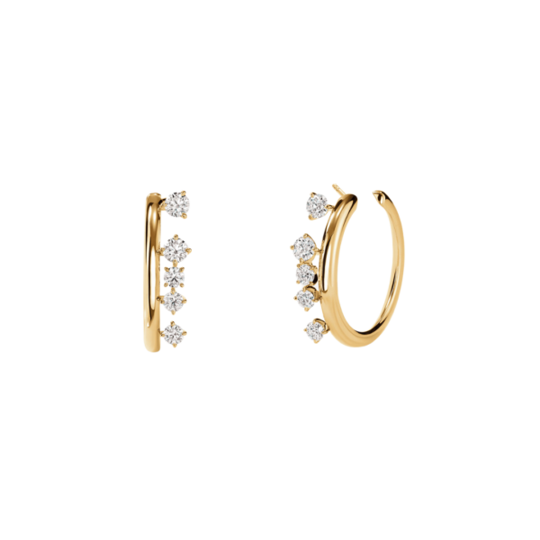 Barre Floating Diamond Small Hoops