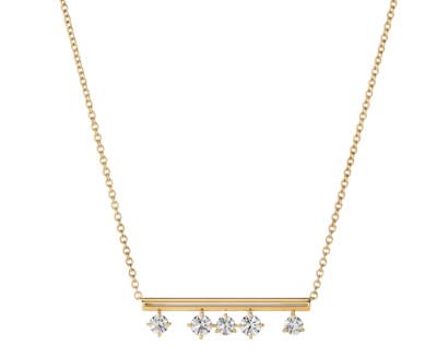 Barre Floating Diamond Pendant Necklace