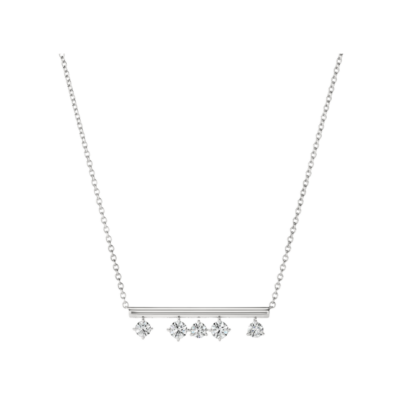 Barre Floating Diamond Pendant Necklace