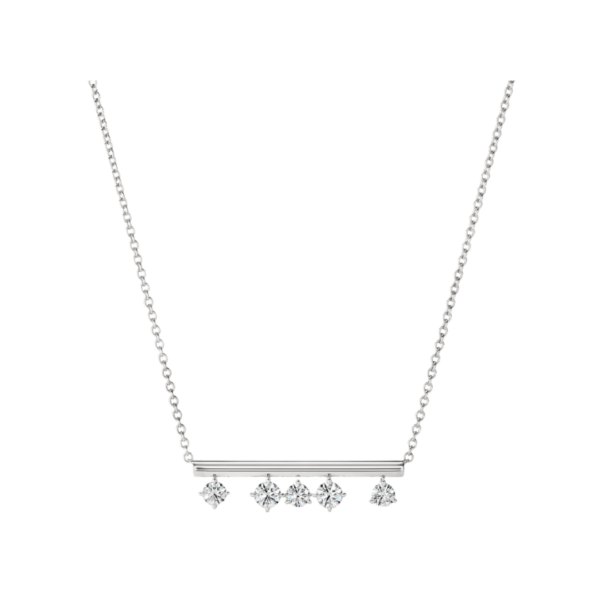 Barre Floating Diamond Pendant Necklace