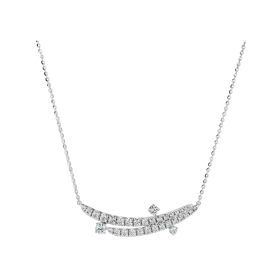 Hearts on Fire Vela French Cut Pave Diamond Pendant Necklace.VELA French Cut Pavé Floating Diamond Pendant Necklace