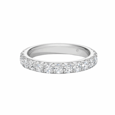 Vela French Cut Pavé Band