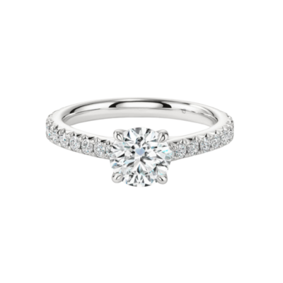 Vela Cathedral Bridal Solitaire Ring, Size 6.5