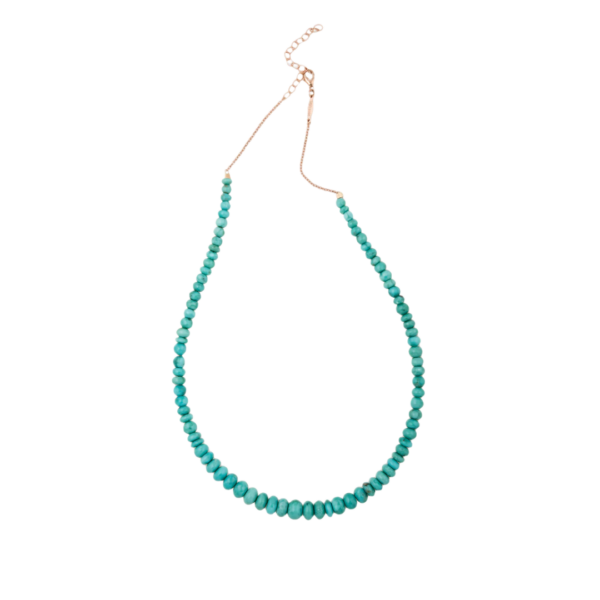 Small Graduated Turquoise Beaded Necklace