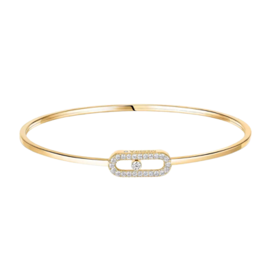Move Uno Flex Bangle with Pavé Diamonds in 18K Yellow Gold