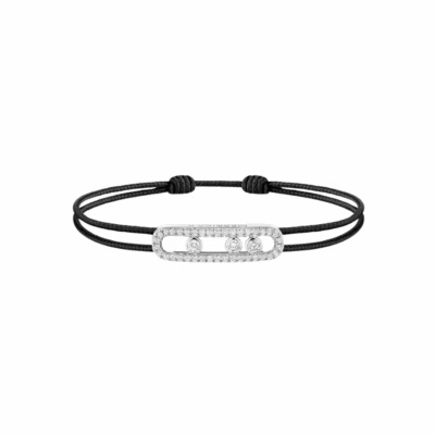 Cares Black Cord Pave Bracelet