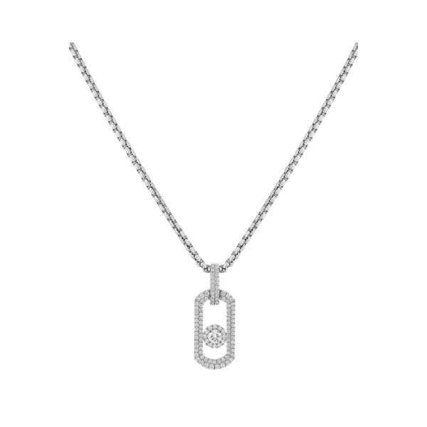 So Move Natural Titanium Pavé Pendant Necklace