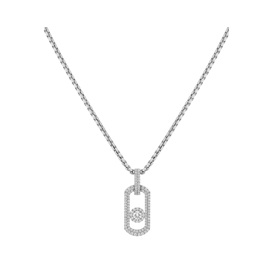 So Move Natural Titanium Pavé Pendant Necklace