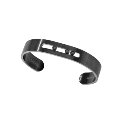 Move Titanium Black Bangle, Size Large