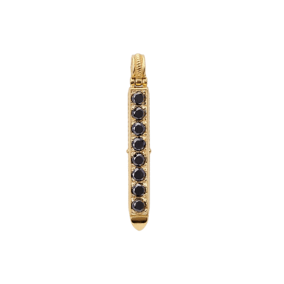 18KT Gold Black Diamond Pendant